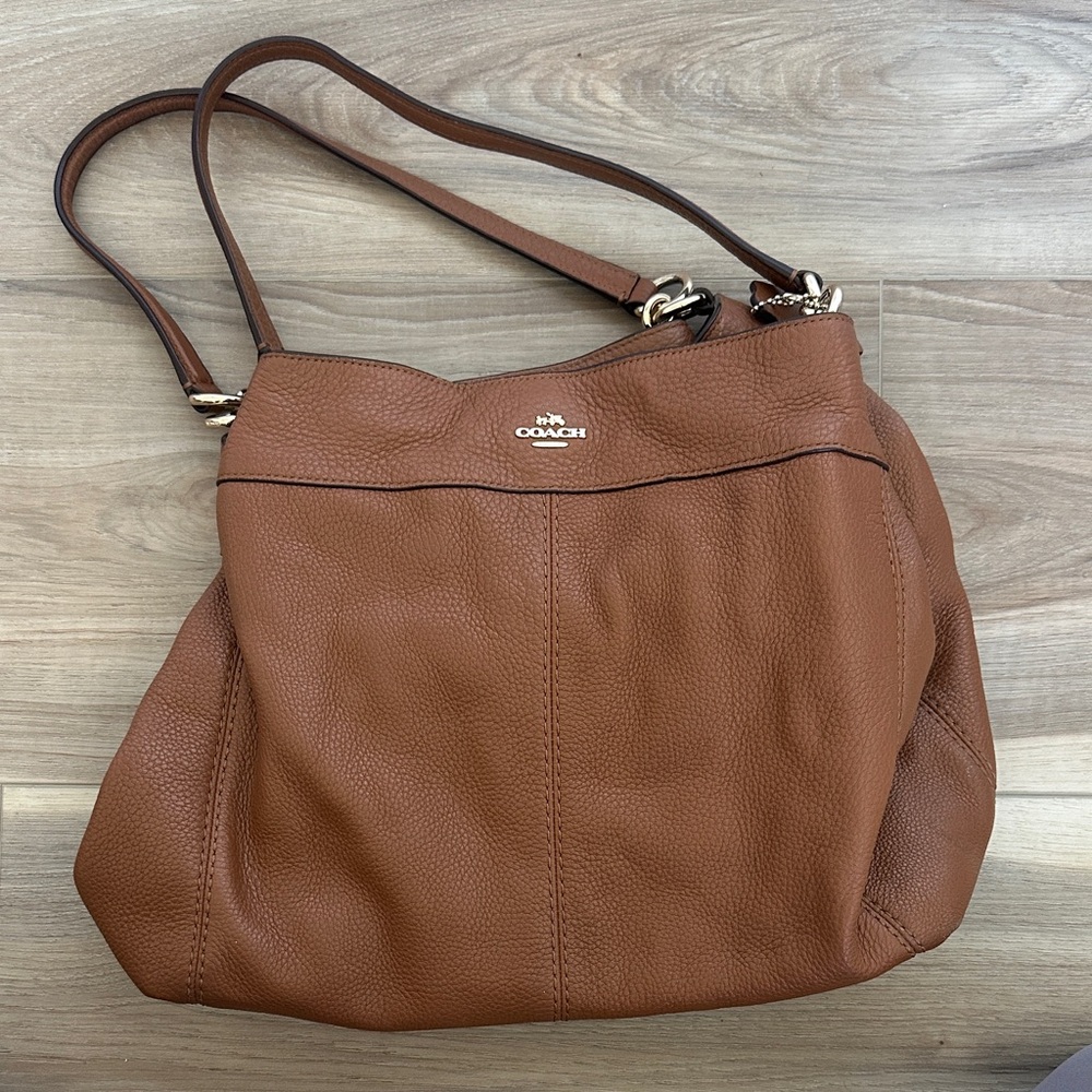 Coach Tan Leather Shoulder Bag